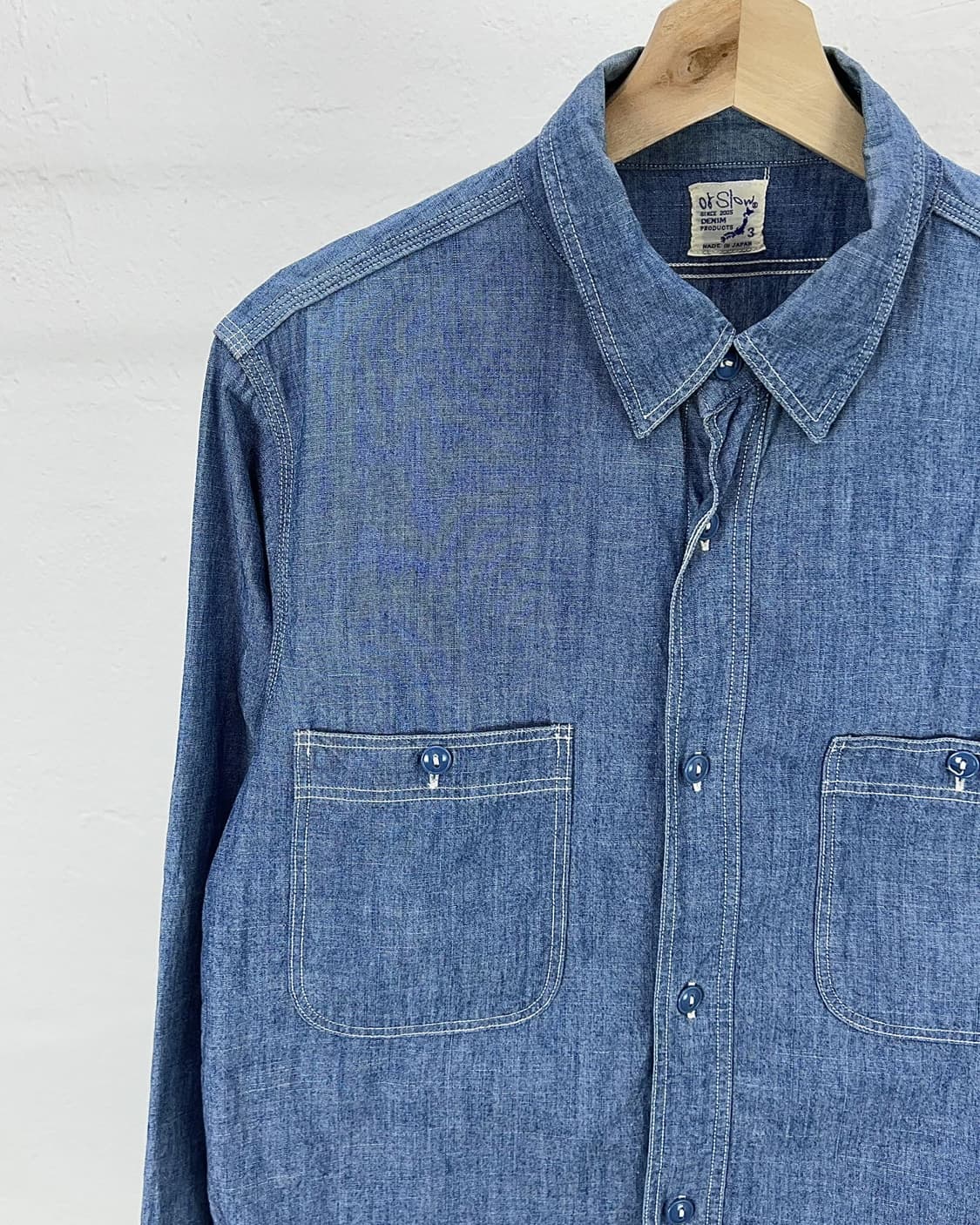 오어슬로우 샴브레이 오리지널 포켓 워크 셔츠 상품이미지2