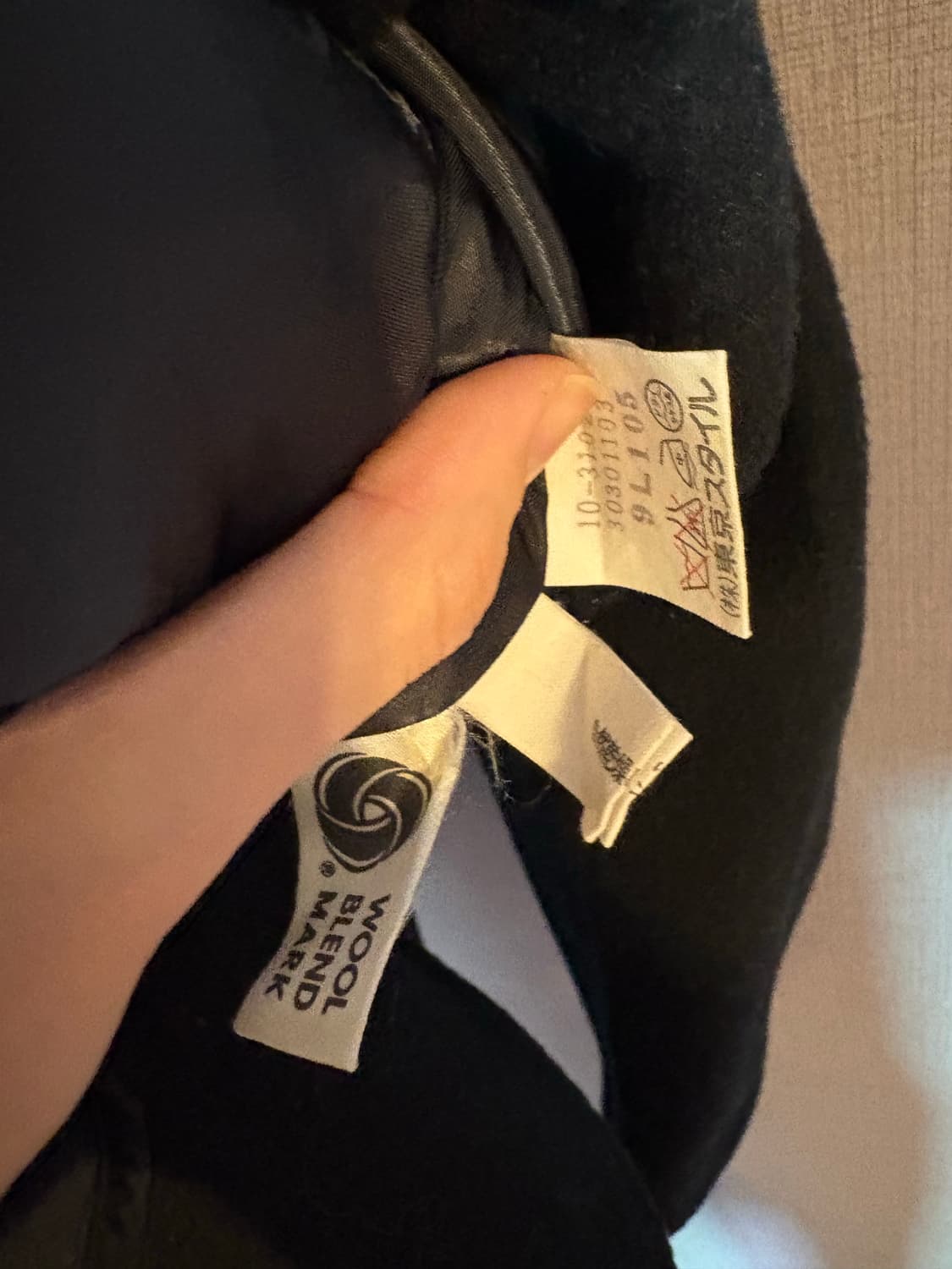 코자나 Cojana 블랙 모피 칼라 코트 Japan 상품이미지6