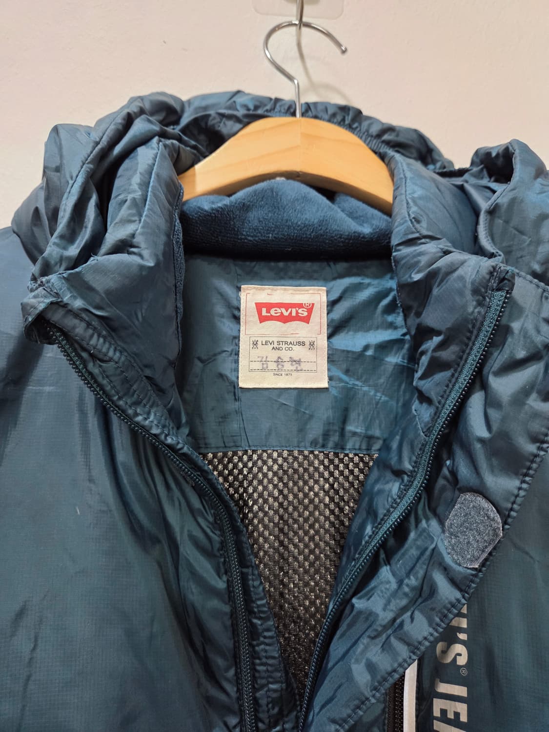 리바이스 후드 숏패딩 그린 덕다운 여성55 쥬니어160 상품이미지4