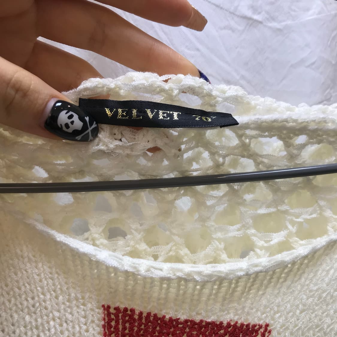 Velvet 고딕 갸루 펑크 그런지 그물 후드 니트 상품이미지6