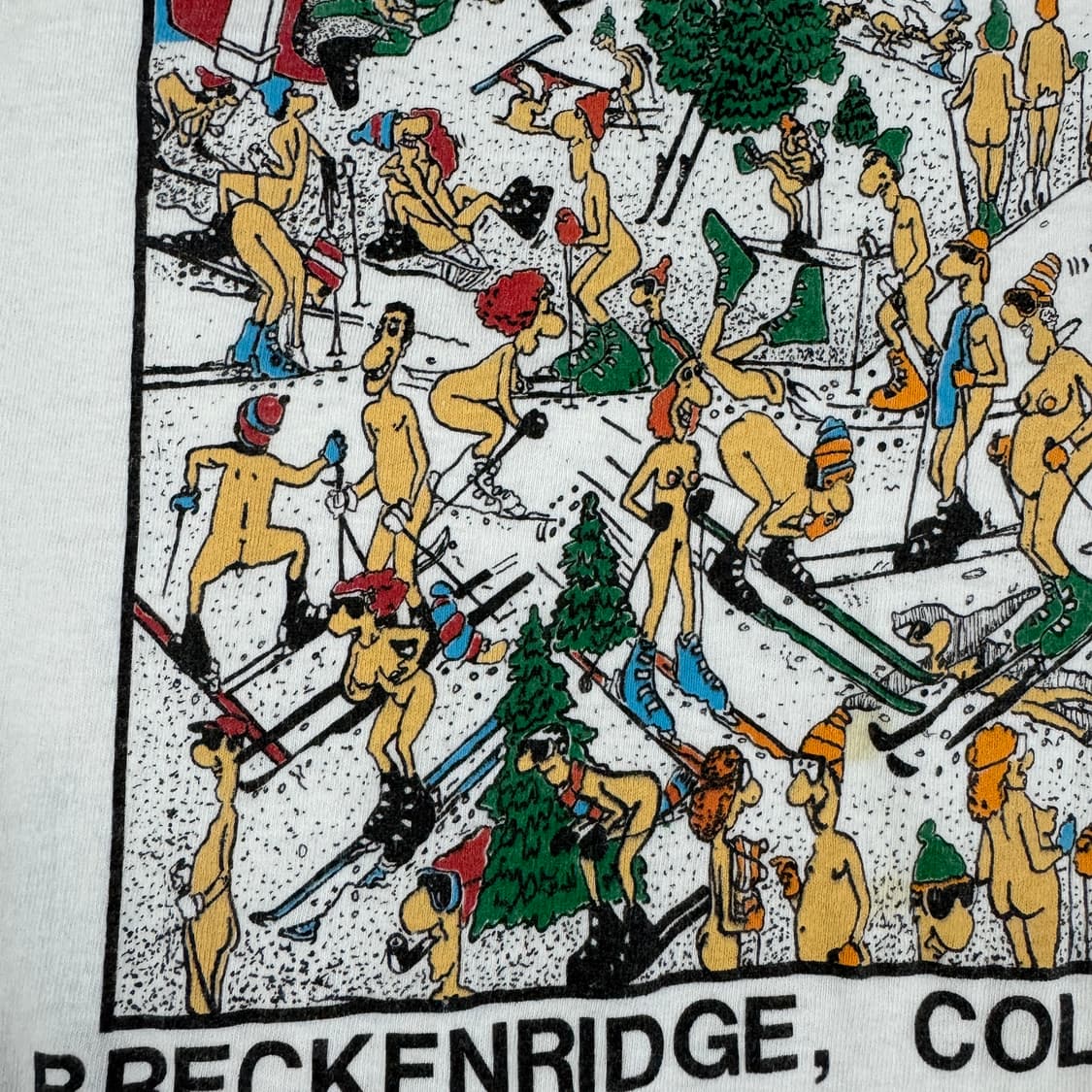 빈티지 80s Naked Ski 네이키드 스키 유머 티셔츠 상품이미지7