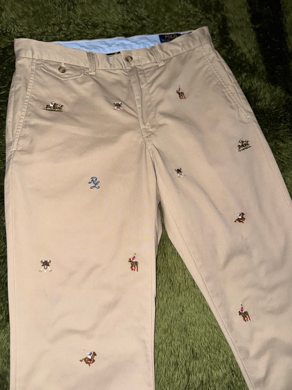 [31X32] 폴로 랄프로렌 엠브로이더리 로고 치노 팬츠 베이지 상품이미지6