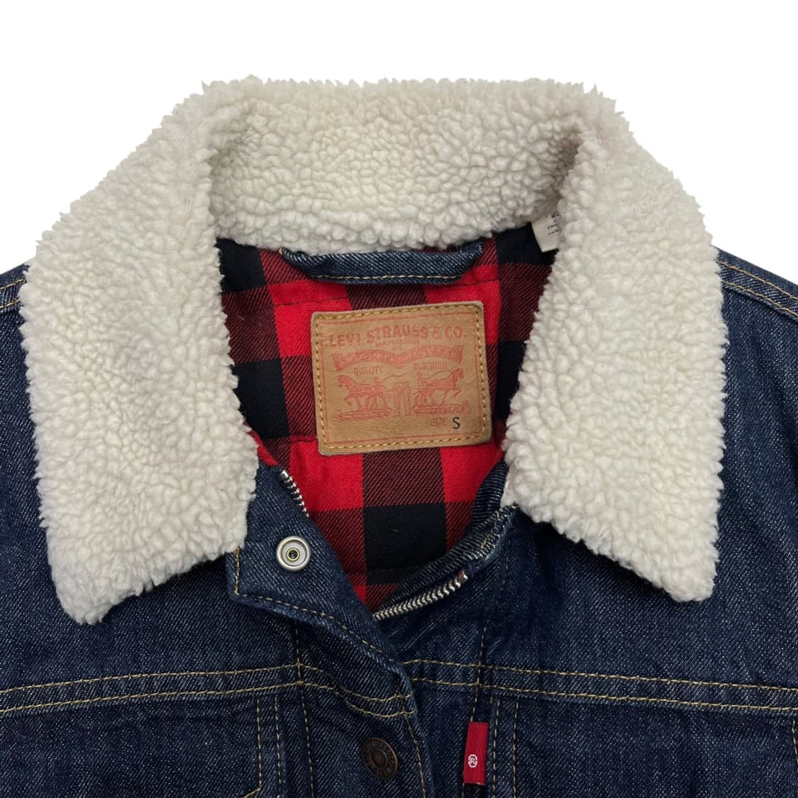 리바이스 보아 데님 청자켓 S 상품이미지5