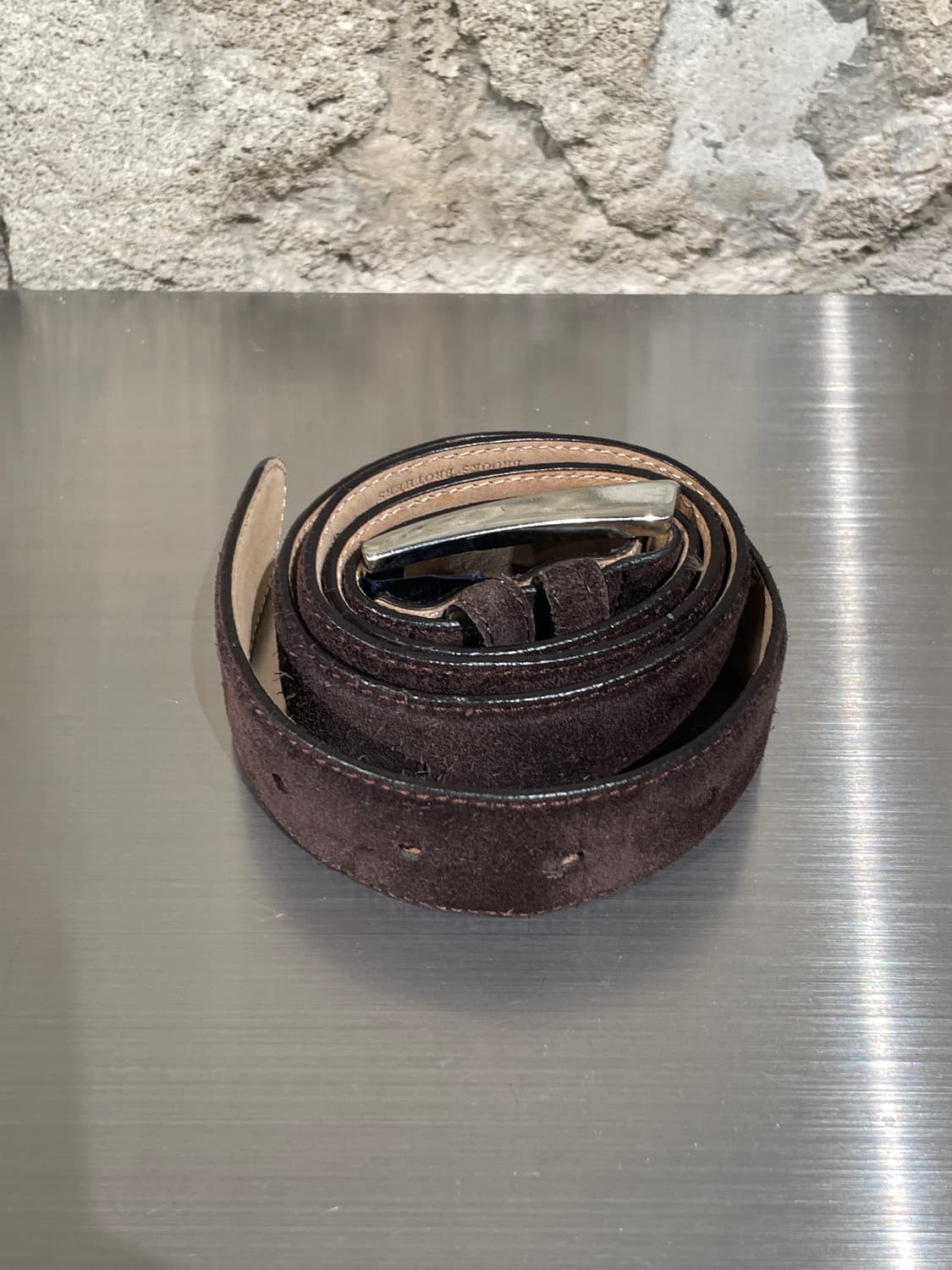 브룩스 브라더스 다크 브라운 레더 벨트 상품이미지4