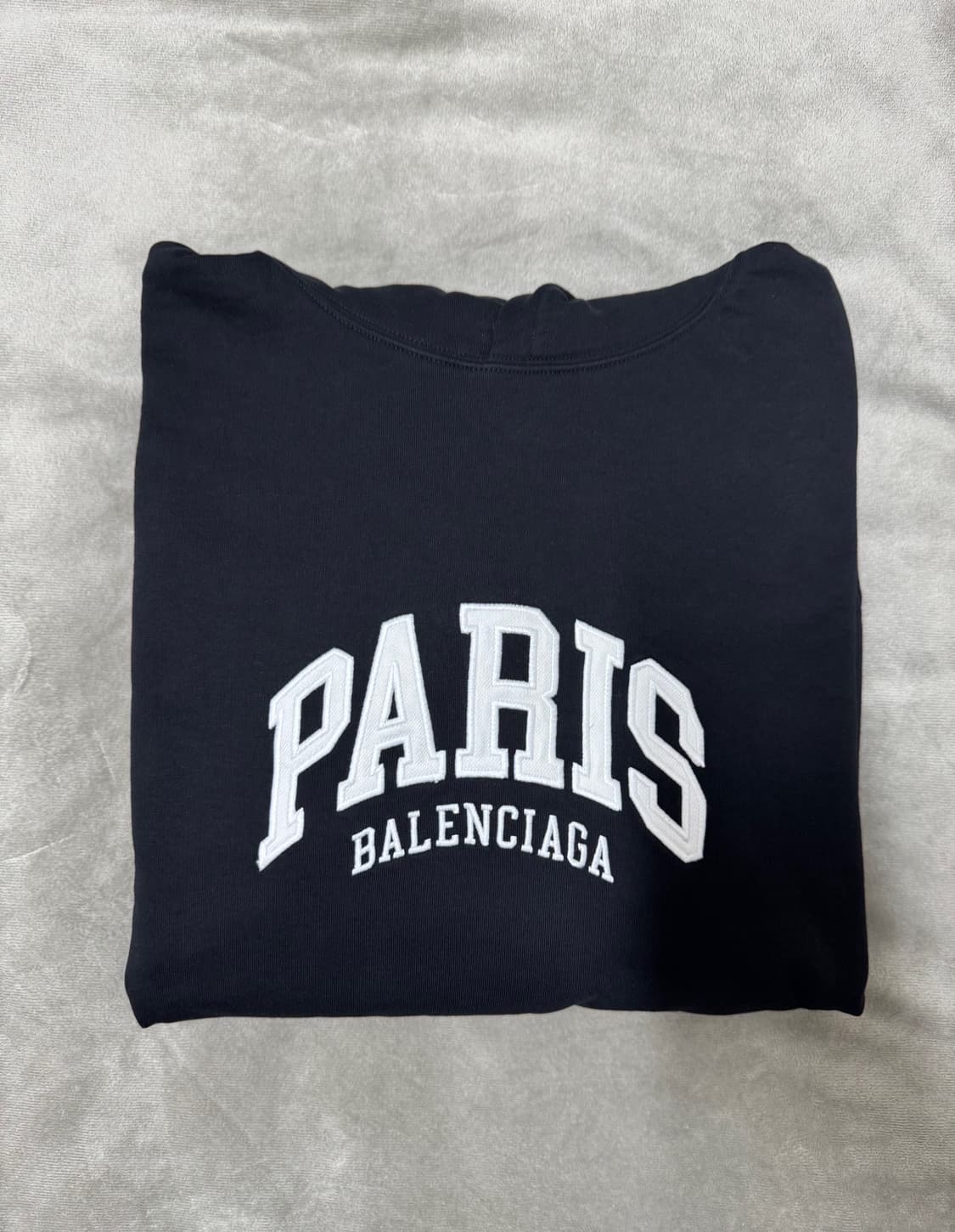 [3] 발렌시아가 시티 파리 와이드 핏 후드 블랙 상품이미지3