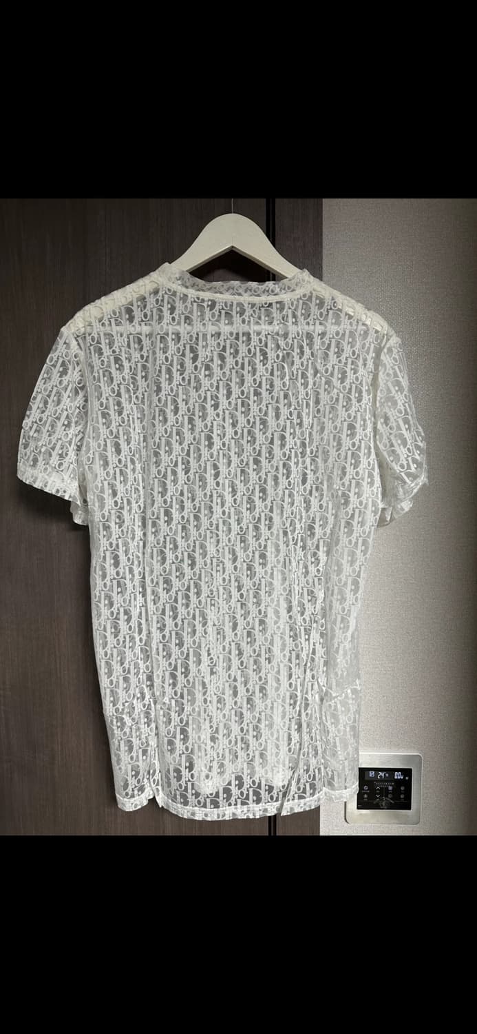 디올 화이트 오블리크 패턴 레이어드 티셔츠 상품이미지2