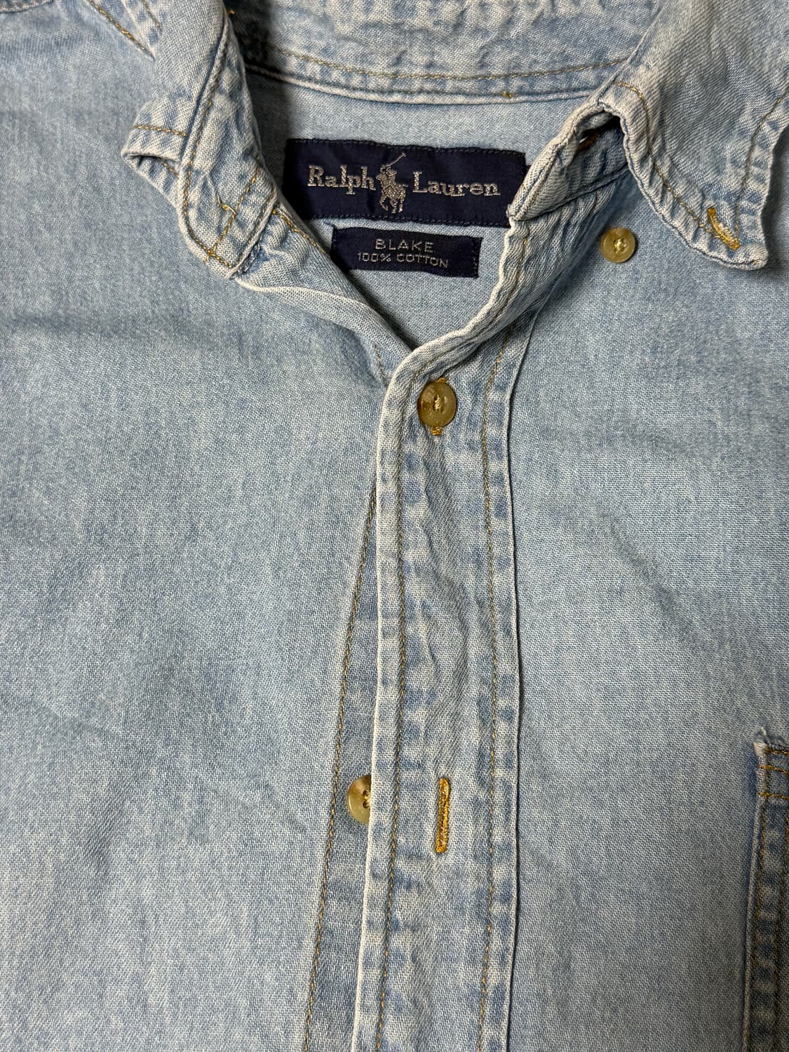 폴로랄프로렌 연청 반팔셔츠 XL 상품이미지2