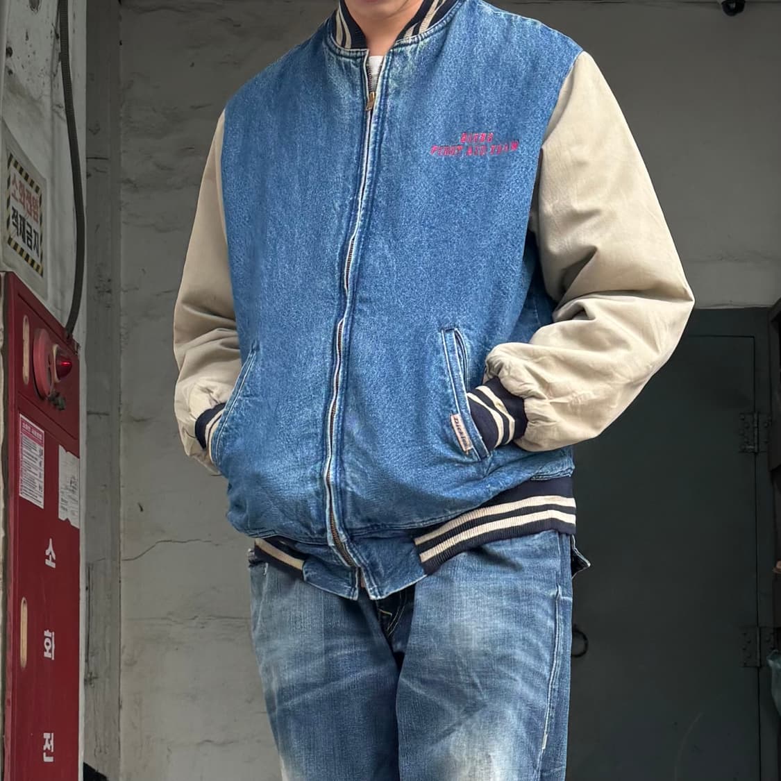 Dickies 데님 바시티자켓 상품이미지4