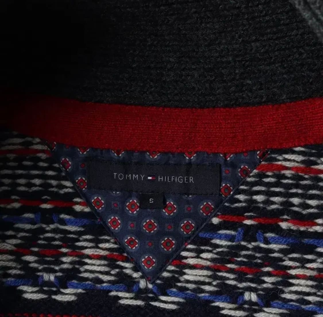 타미힐피거 에스닉패턴 숄카라 울 가디건 S 무료배송 상품이미지5