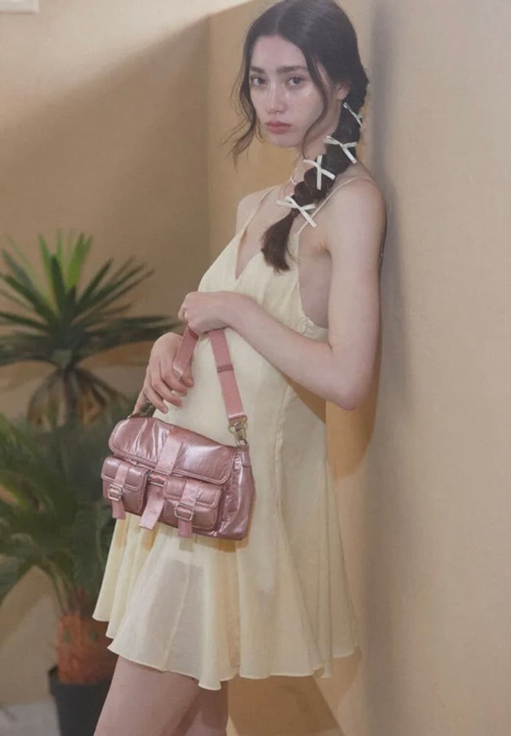 큐피도 kupido daisy dress yellow beige 상품이미지1