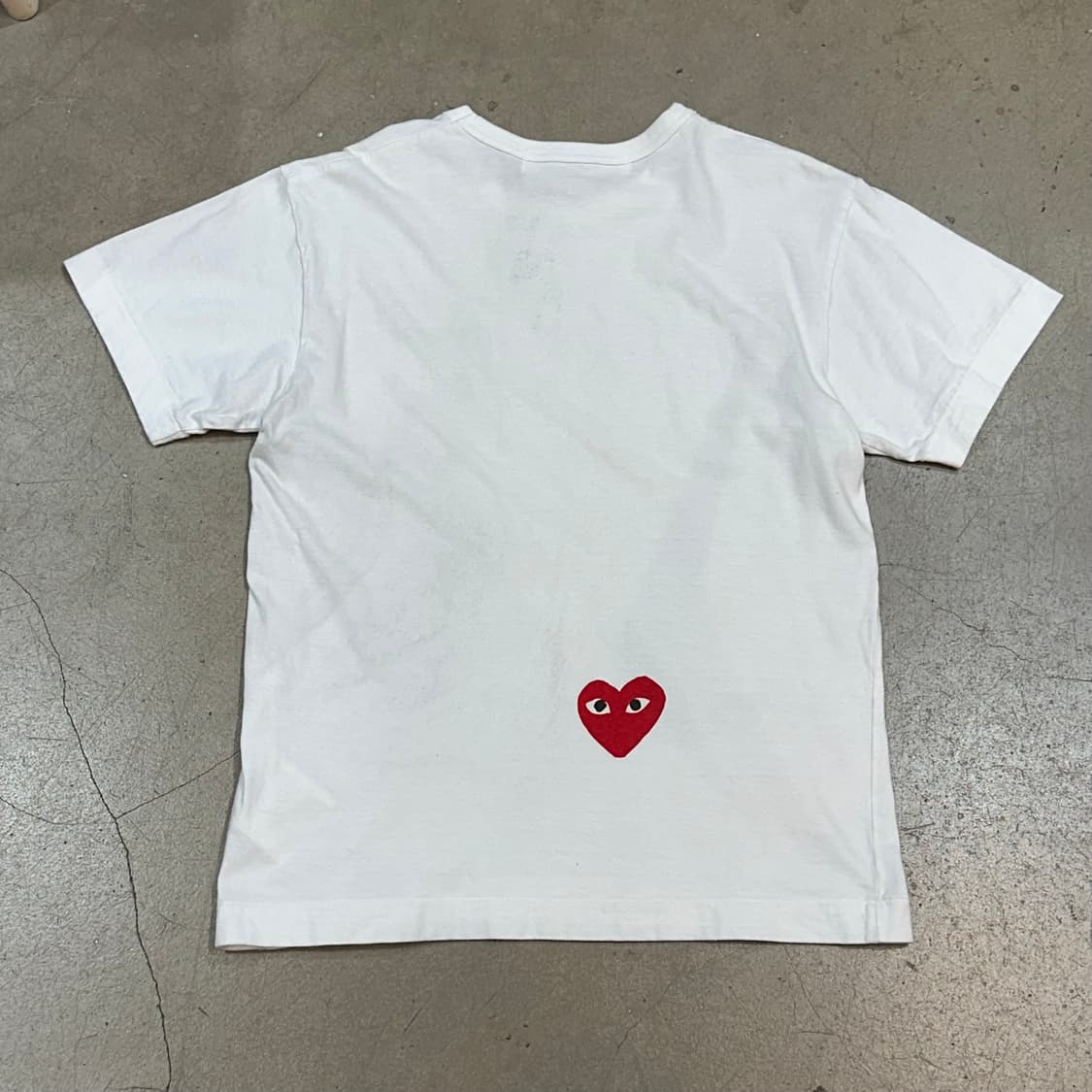 M 꼼데가르송 X 나이키 화이트 반팔티 상품이미지3