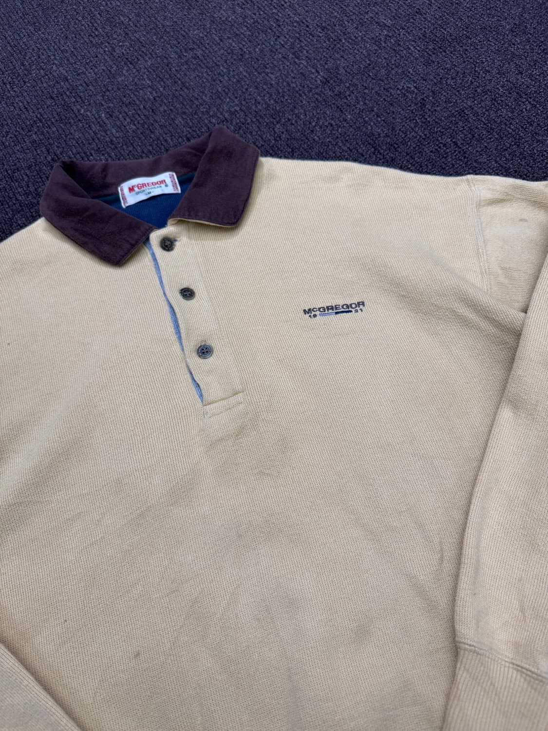 M)맥그리거 빈티지 브라운 카라 스웻셔츠 상품이미지2