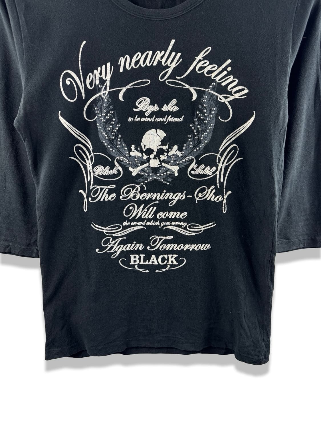 JPN 펑크 베버링스 쇼 스컬 프린팅 롱슬리브1835 상품이미지4