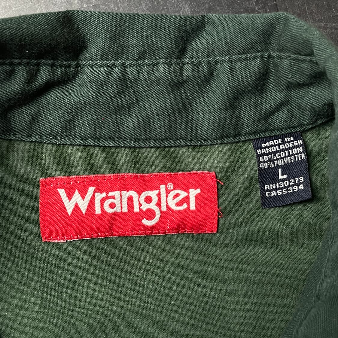WRANGLER 랭글러 빈티지 그린 코튼 셔츠 A00456 상품이미지9