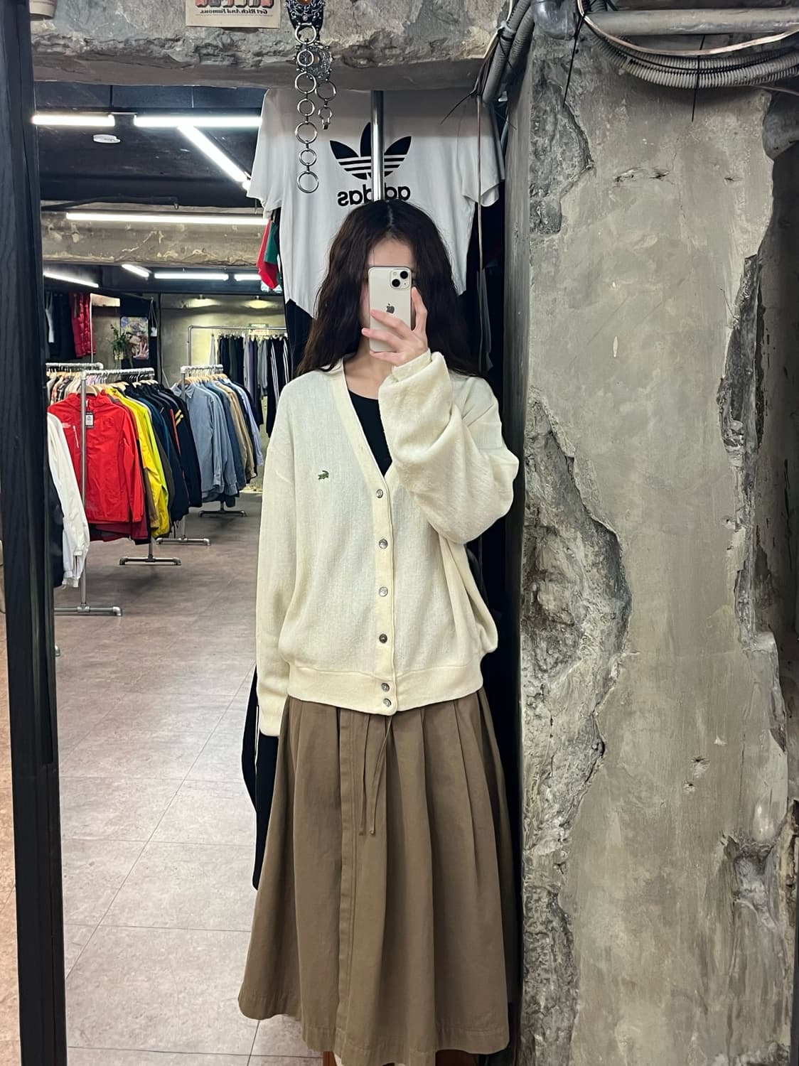 라코스테 브이넥 가디건 아이보리 L #csz2309 상품이미지2