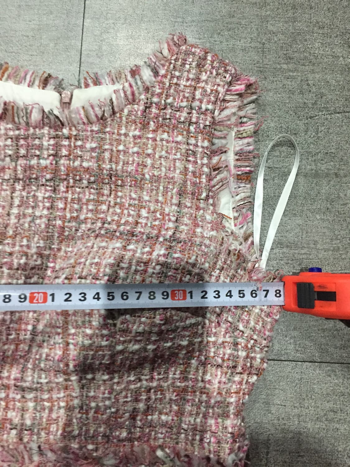 일본빈티지 Jewels 달천깔페어리 트위드 절개미디원피스 핑크 상품이미지2