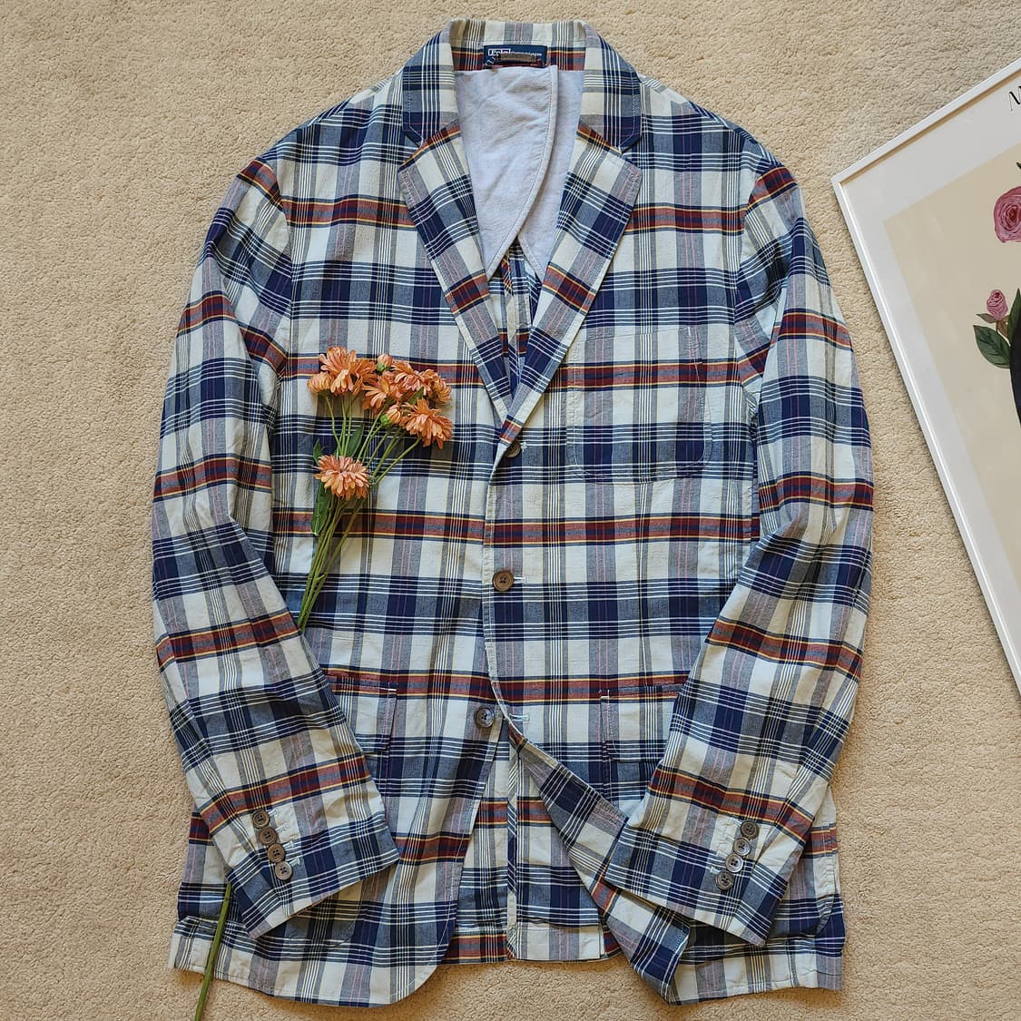 폴로 랄프로렌 블레이져 자켓 체크패턴 스포츠 자켓 46R 상품이미지1