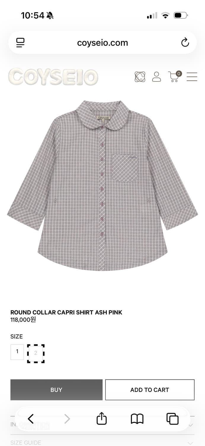 코이세이오 ROUND COLLAR CAPRI SHIRT ASH PINK 상품이미지1