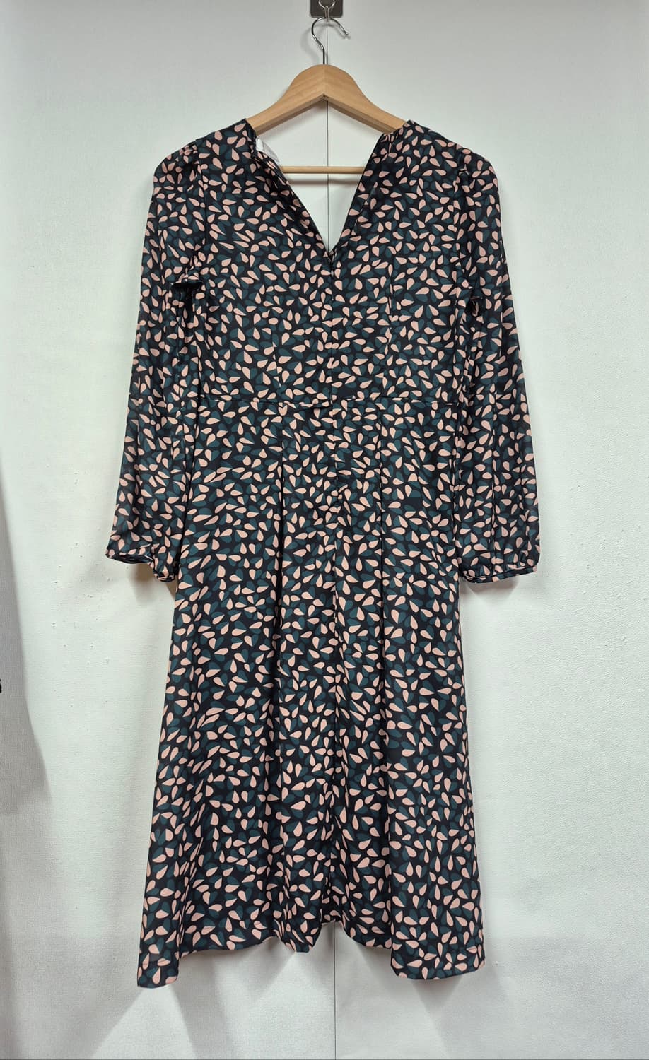 그린 페턴 쉬폰 원피스 상품이미지2