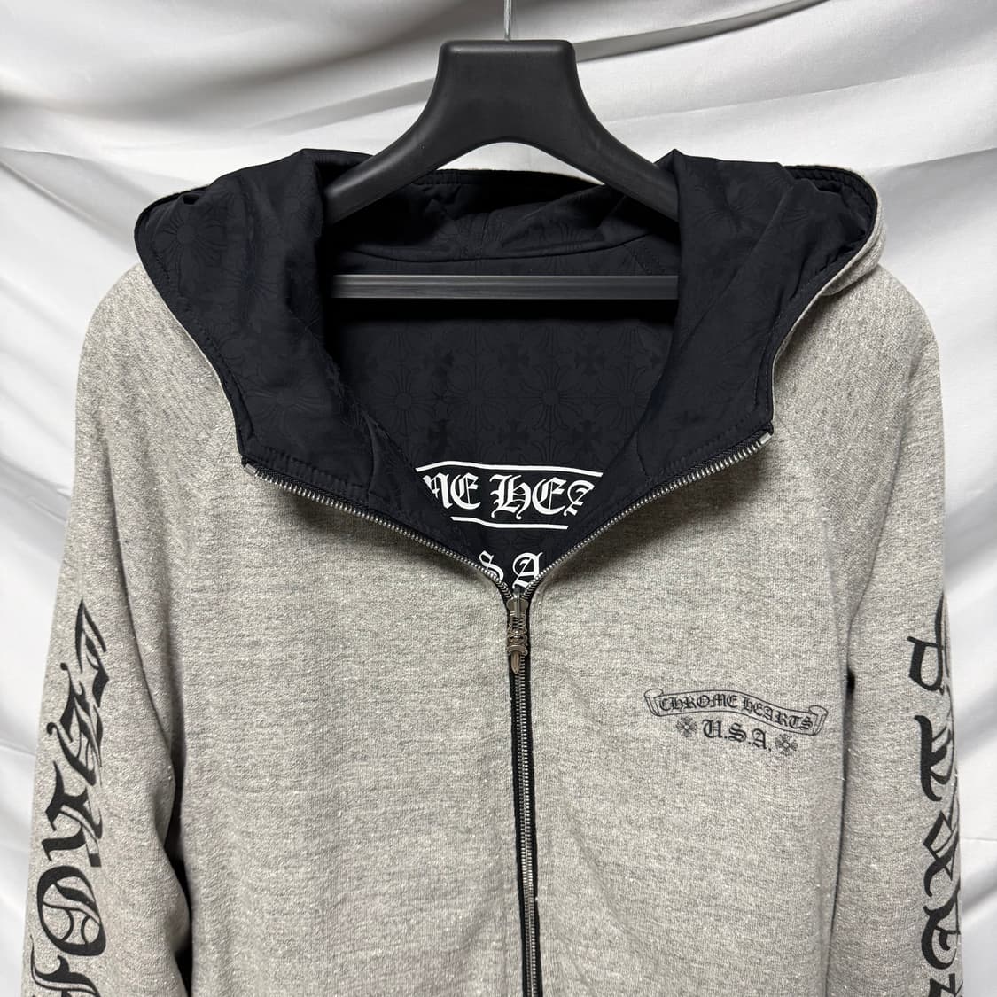 [S+급/L] 크롬하츠 GED 리버서블 후드 블루종 봄버자켓 상품이미지6