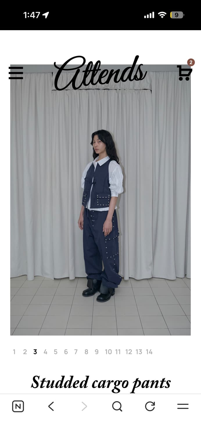 어텐즈 스터드 셋업 상품이미지2