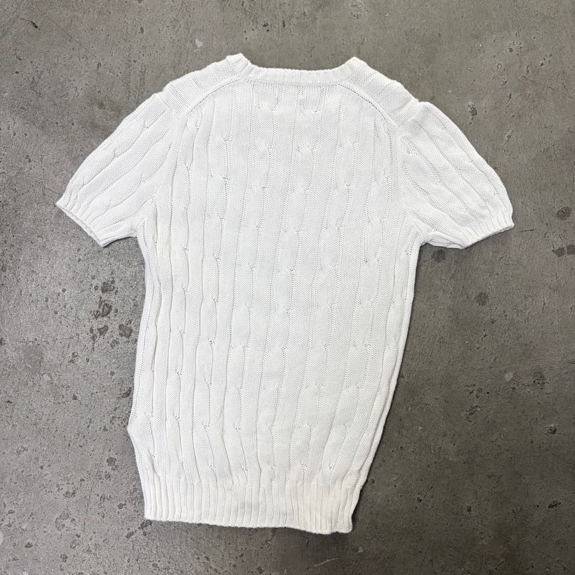 폴로 화이트 반팔 니트[2222] 상품이미지5