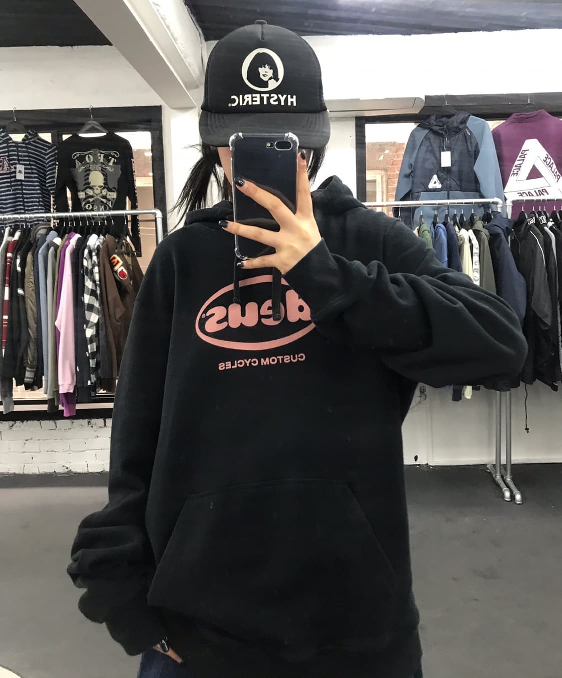 데우스 빅로고 후드티 상품이미지1