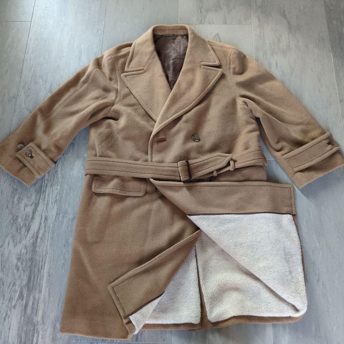 Made in Italy Gianfranco Ferré 카멜 헤어 코트 상품이미지2