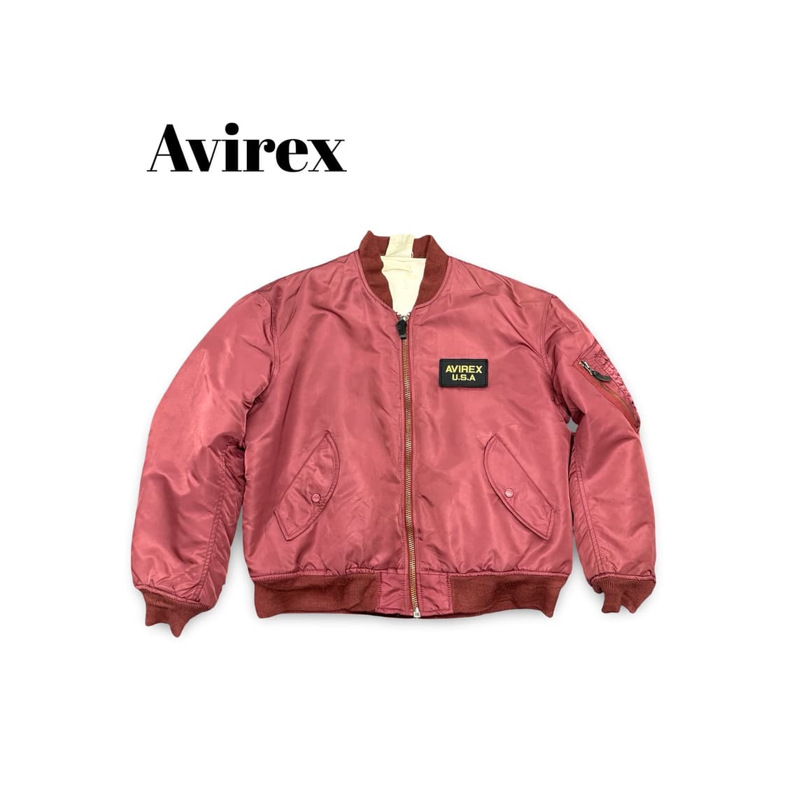 (105)아비렉스 MA-1 버건디 봄버 자켓 상품이미지1