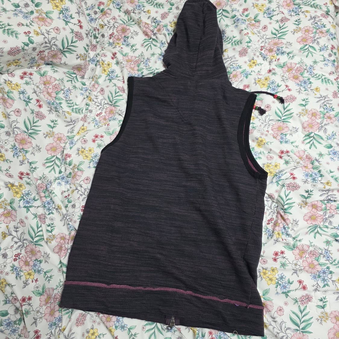 파워투더피플 일본빈티지)에스닉 히피 90s00s 모리걸 아메카지 후드조끼 상품이미지5