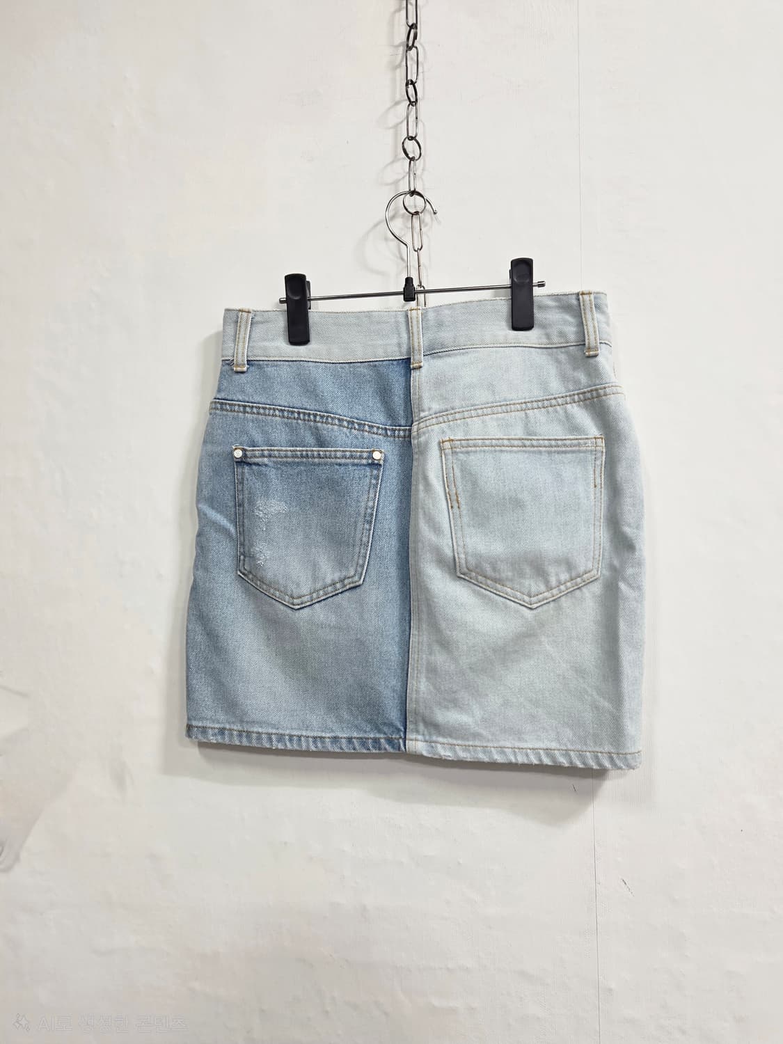 럭키슈에뜨 패치워크 데님 스커트 36 상품이미지9