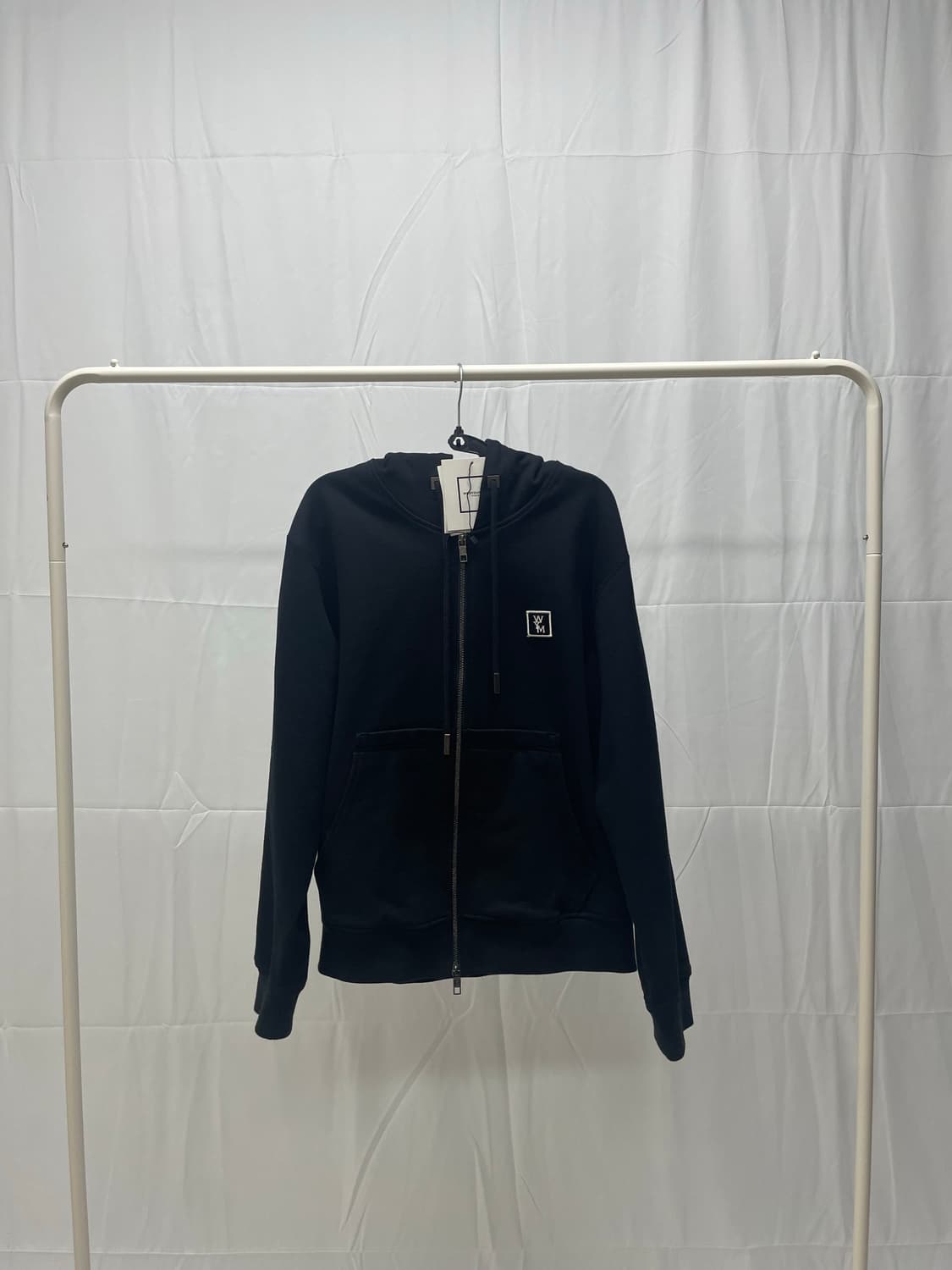 [N/택구성] 우영미 백로고 후드집업 블랙 [44] 상품이미지1