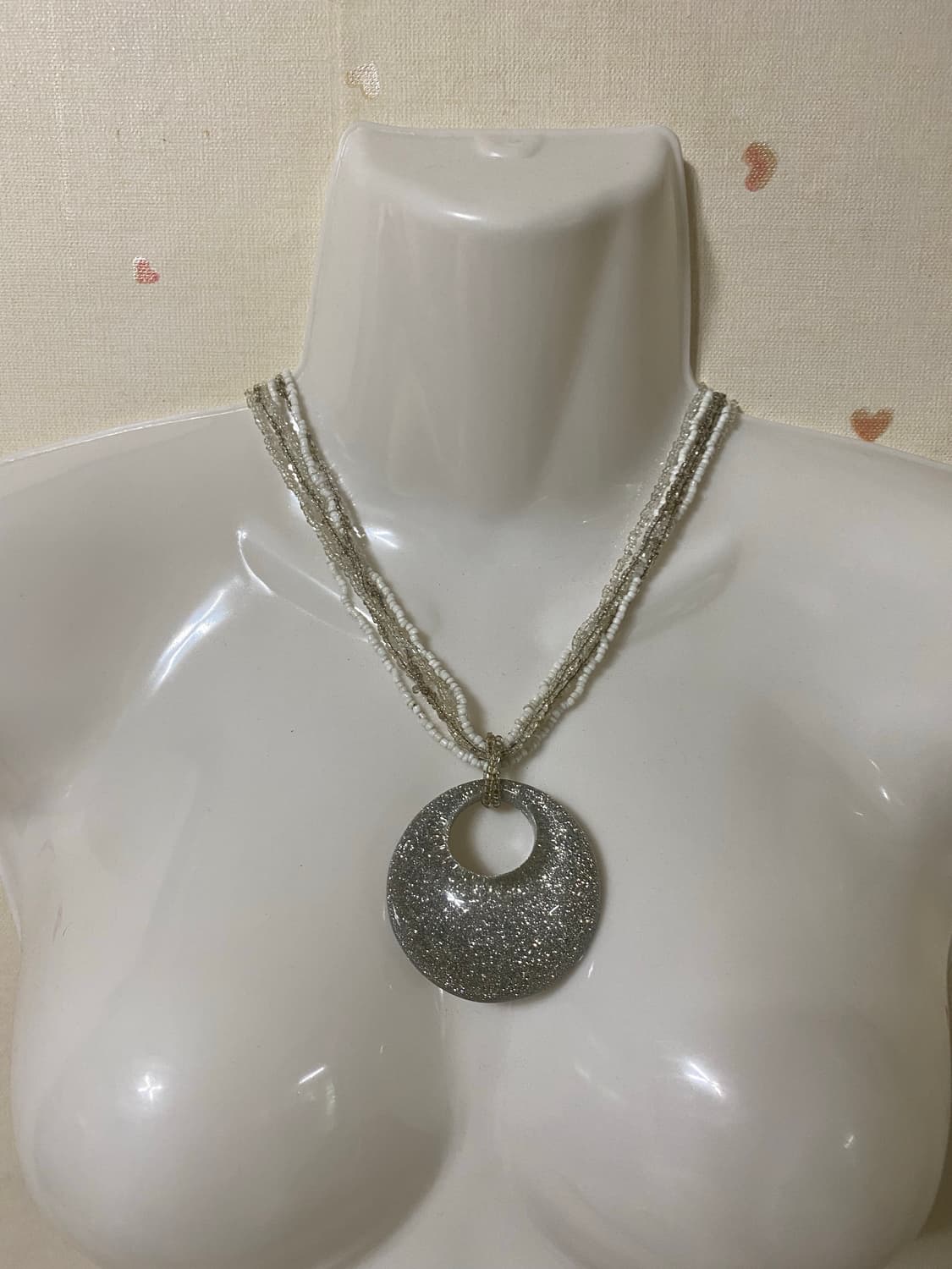 글리터 원형 실버 비즈 목걸이 페어리 키치 상품이미지7