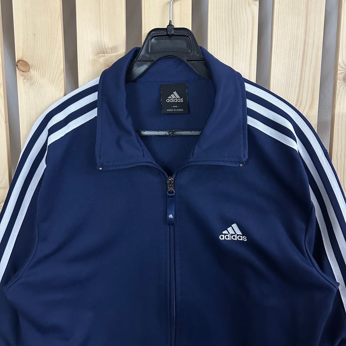 (M) 아디다스 네이비 져지 트랙탑 상품이미지3