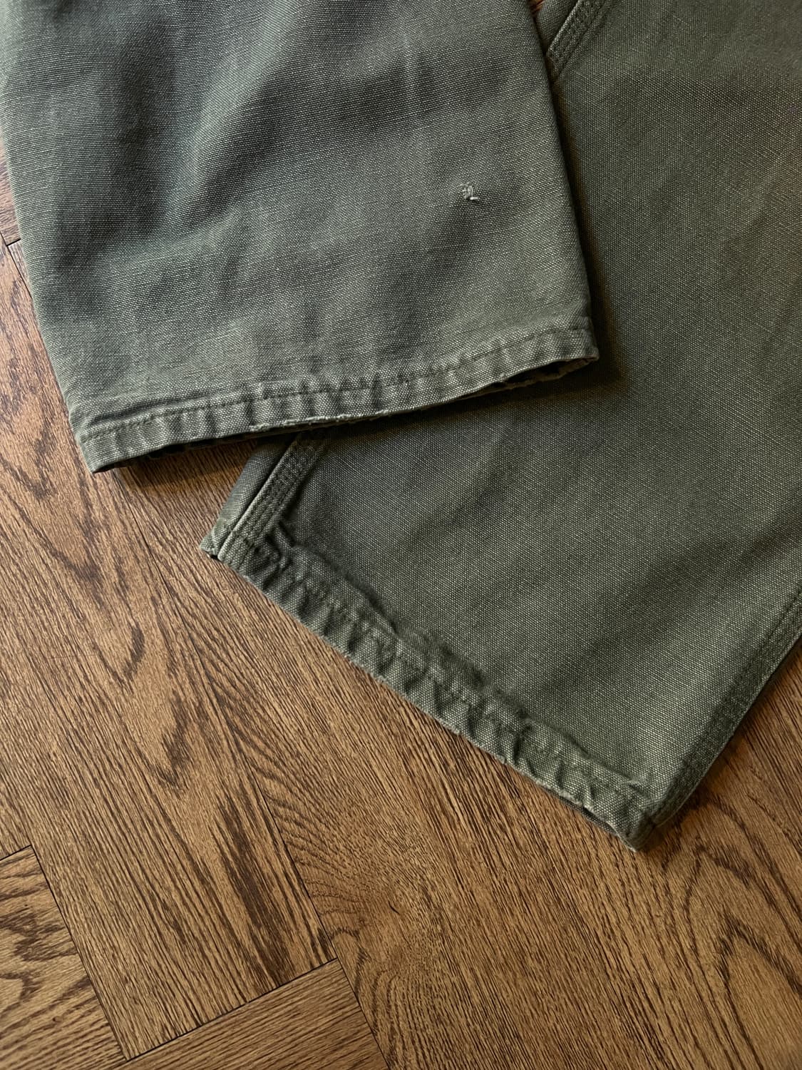 [34]칼하트 USA 더티워싱 모스그린 싱글니 카펜터 워크 팬츠 상품이미지6