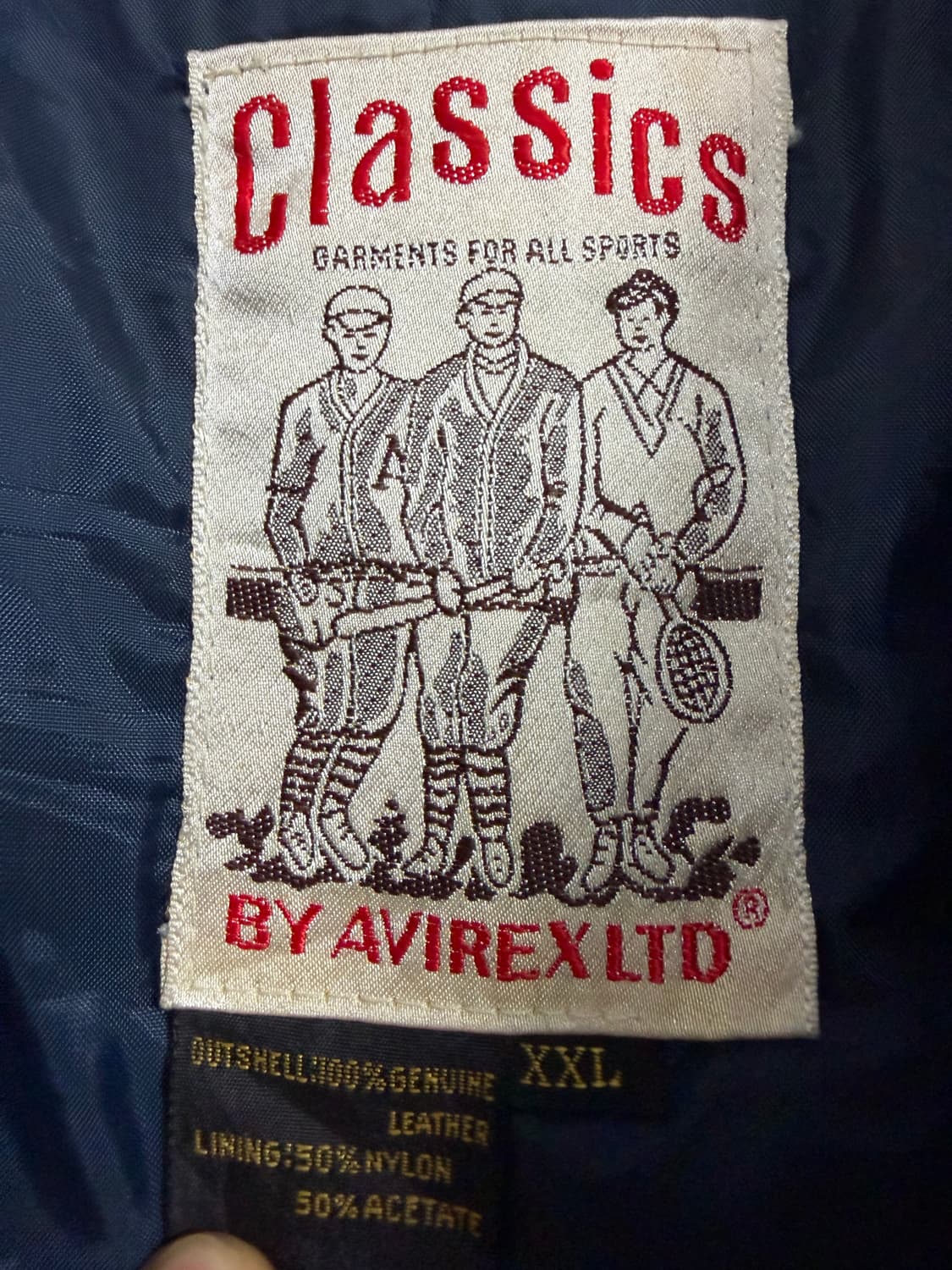 아비렉스 레더 봄버 빅로고 자켓 상품이미지3