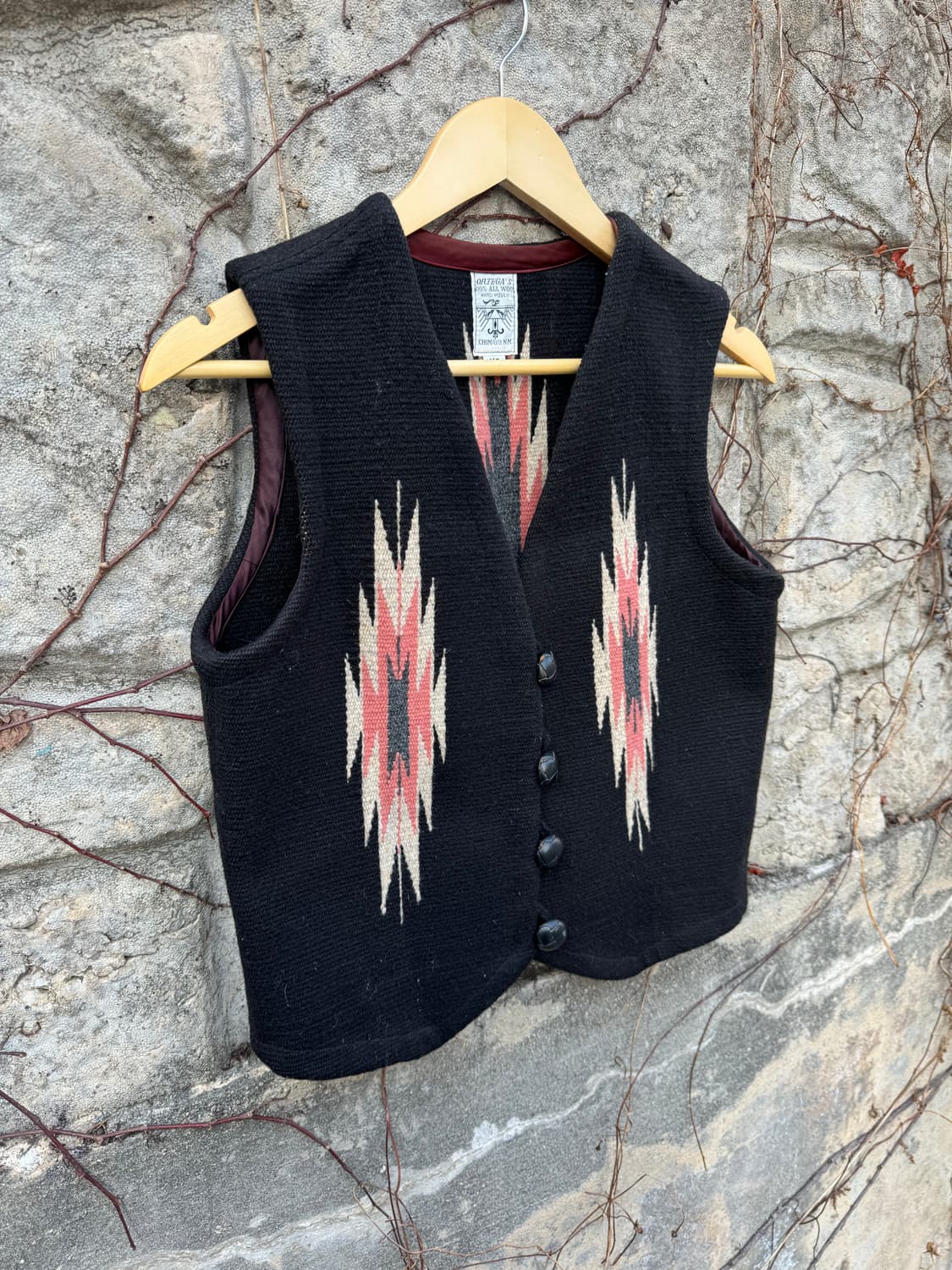 오르테가 핸드 우븐 울 치마요 베스트 블랙 우먼 상품이미지4