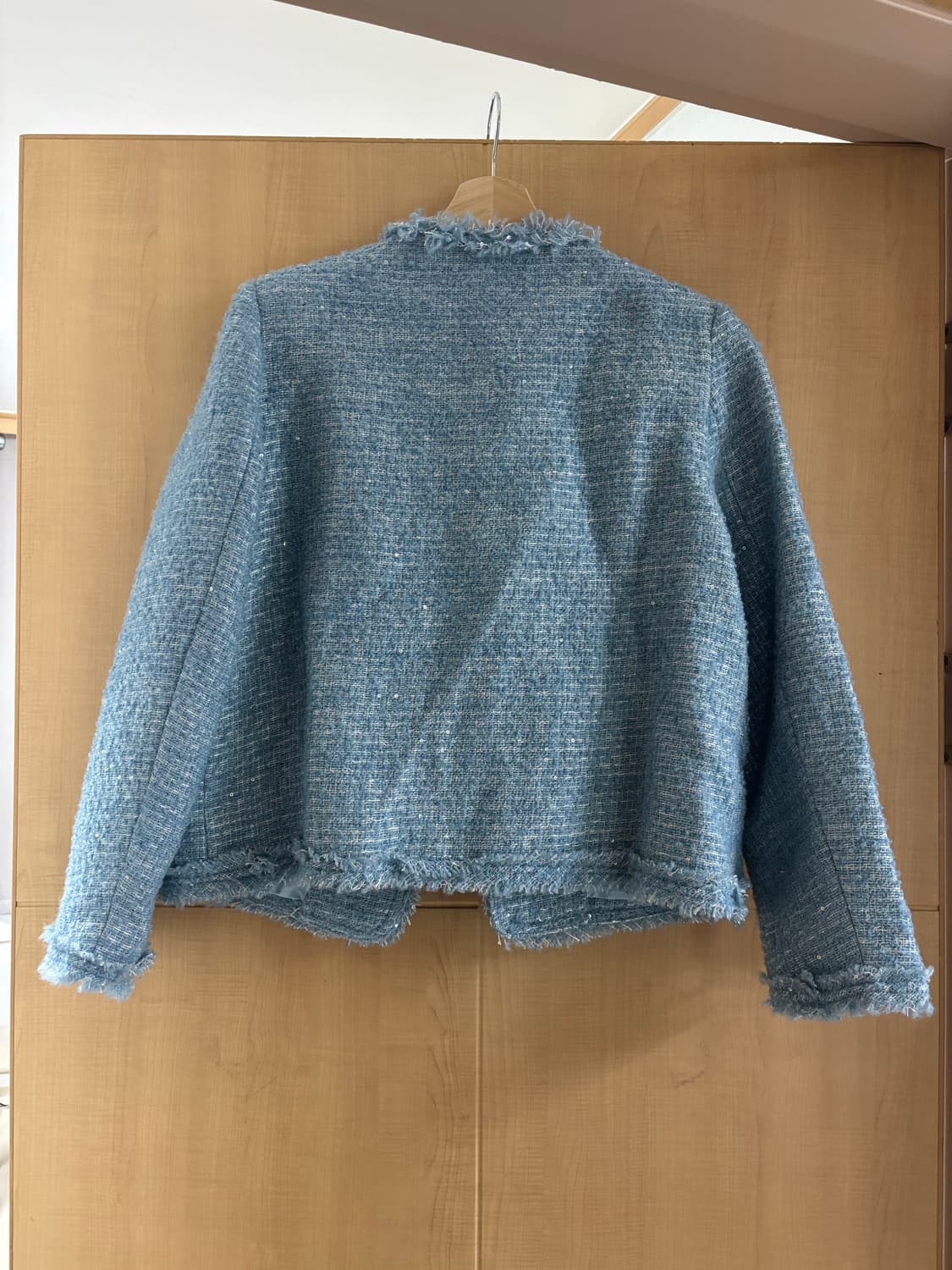 하늘색 트위드 자켓 상품이미지3
