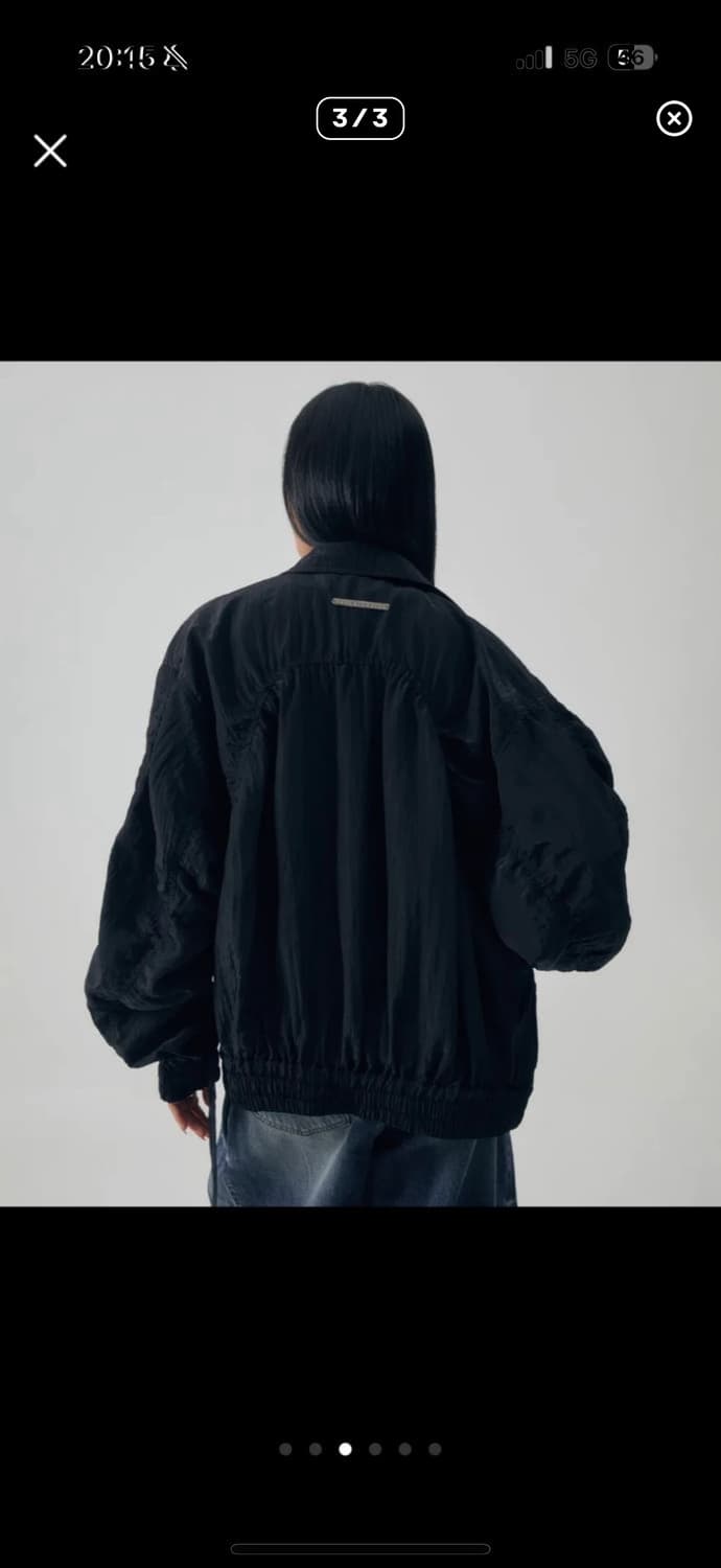 트리밍버드 Airy Sheer Shirring Jumper Black 상품이미지3