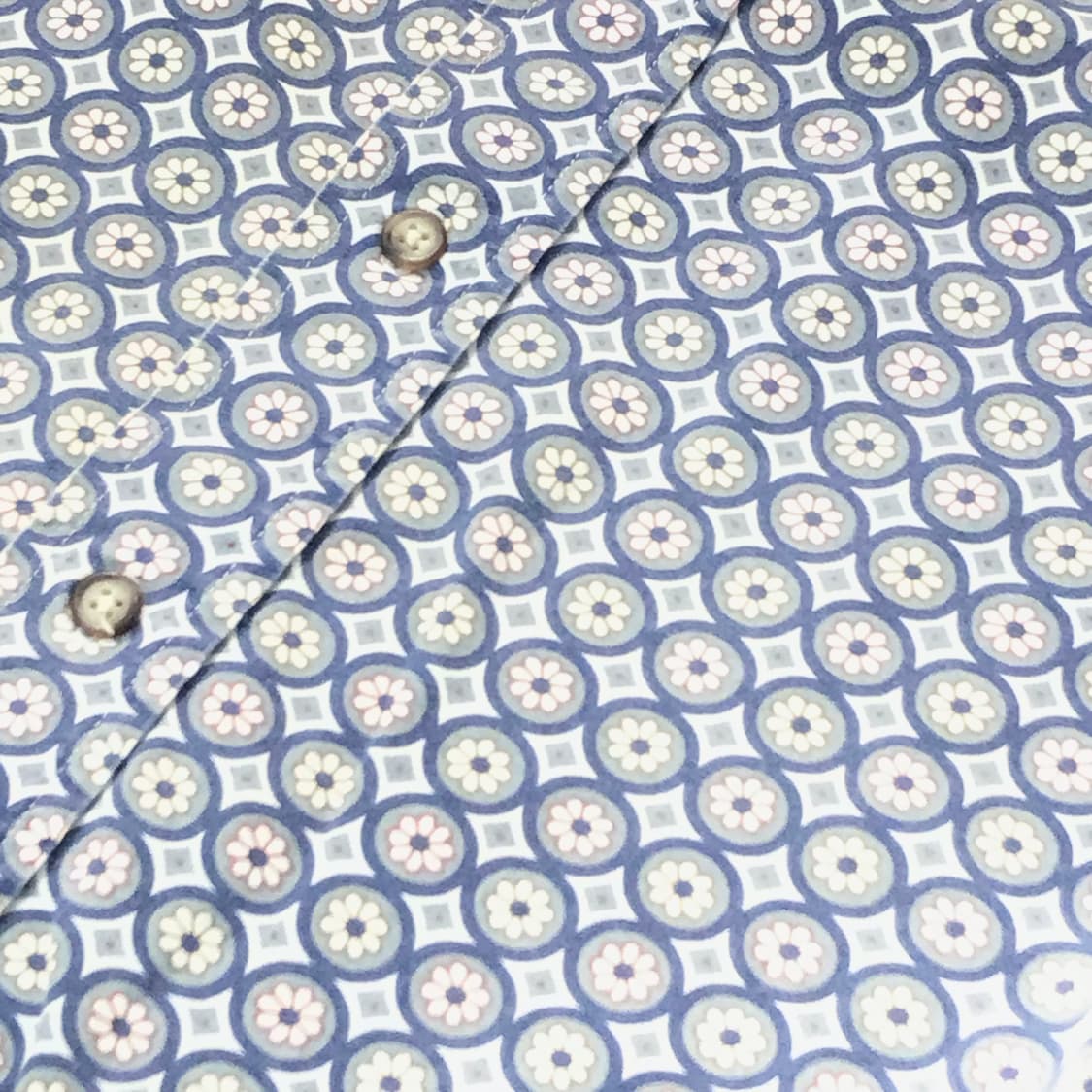 90s 게스 기하학 패턴 코튼 긴팔 셔츠 남성 105 사이즈  상품이미지4