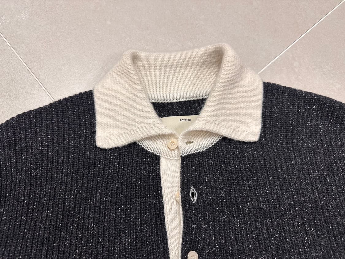 포터리 럭비니트 차콜 1사이즈 상품이미지2