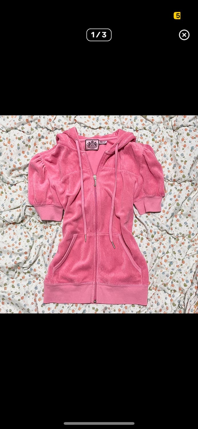 쥬시꾸뛰르 반팔 후드집업 상품이미지1