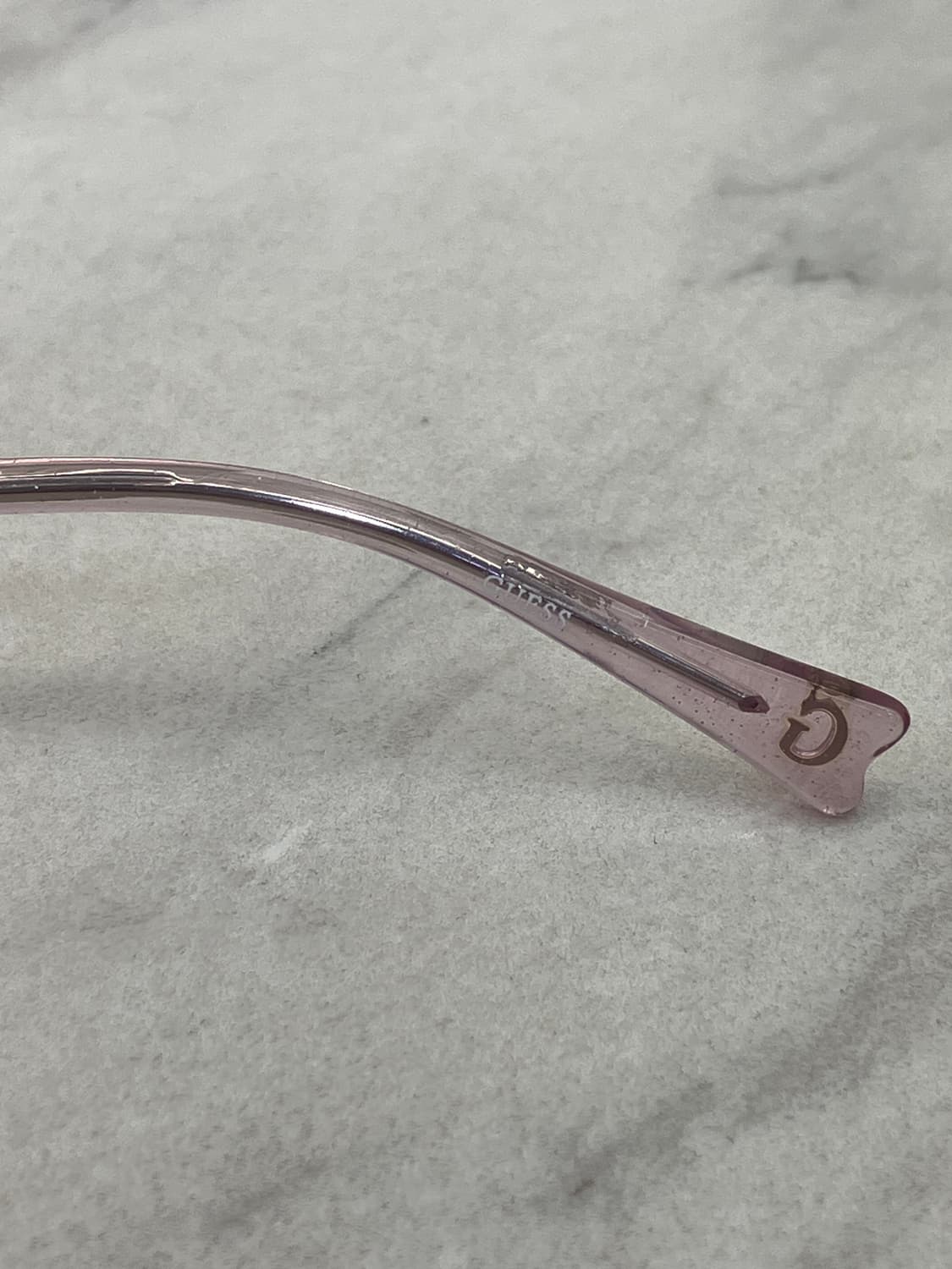 게스 GUESS 실버 스퀘어 반무테 안경 상품이미지7