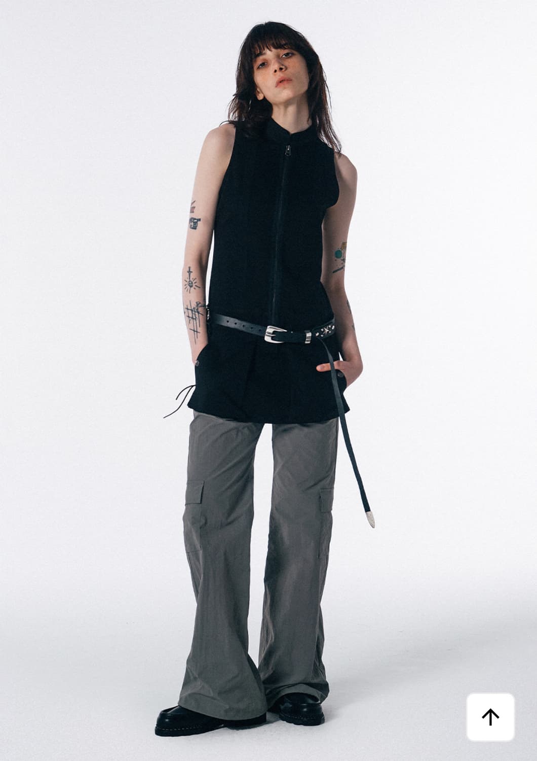 (반택포)스컬프터Sleeveless Cargo Dress/스컬프터 원피스 상품이미지2