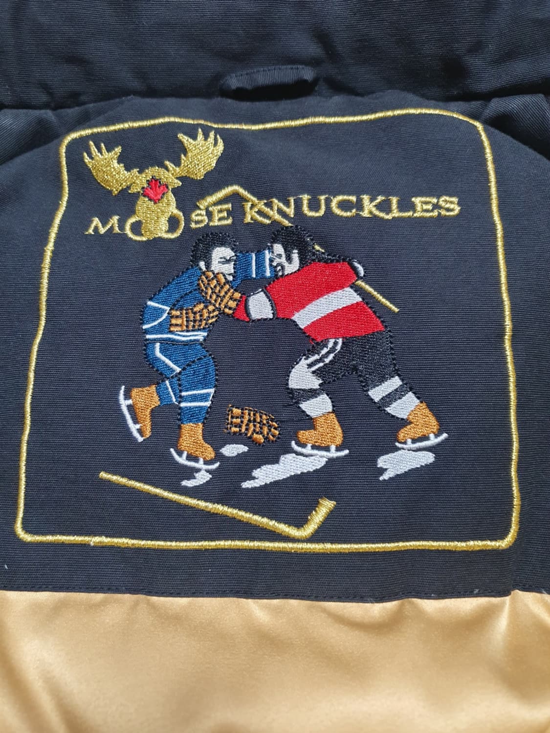 무스너클 패딩 골드 스털링 파카 블랙 폭스 퍼 블랙 슬림핏 M 상품이미지8