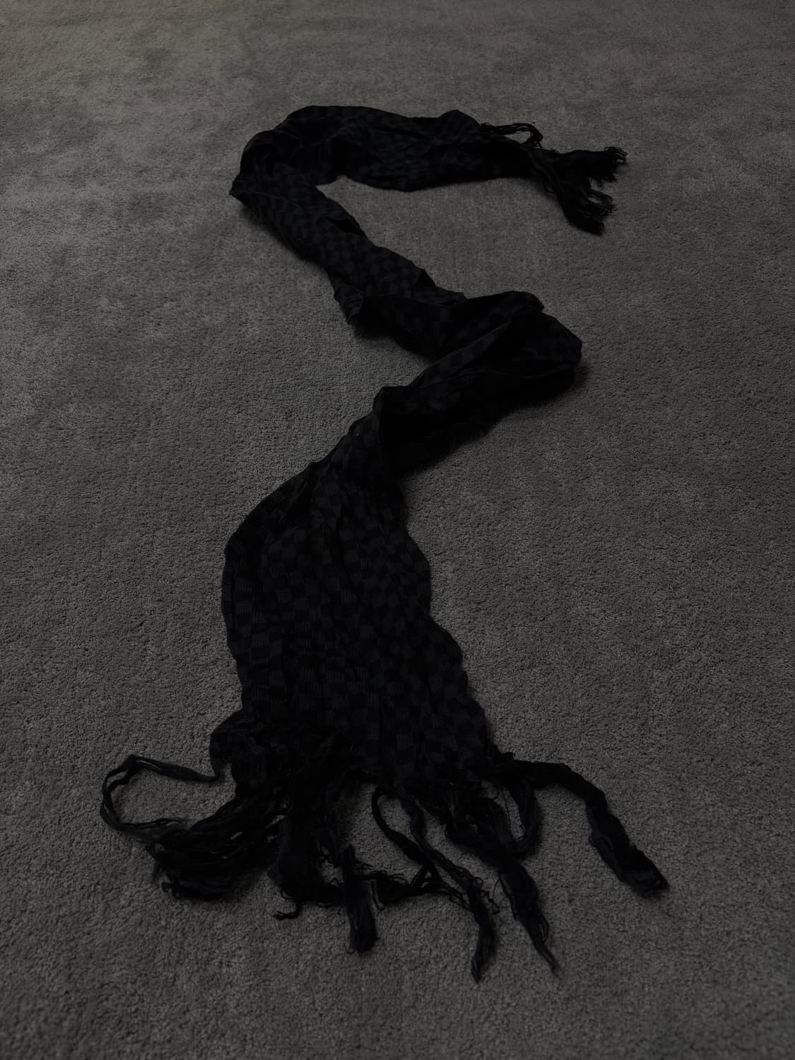 Vintage v-kei punk mood black scarf 상품이미지1