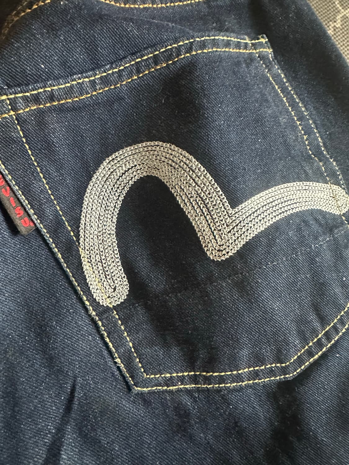 (희귀) 90~00s 일본 오사카 생산 야마네 시기 에비수 셀비지 데님 상품이미지7