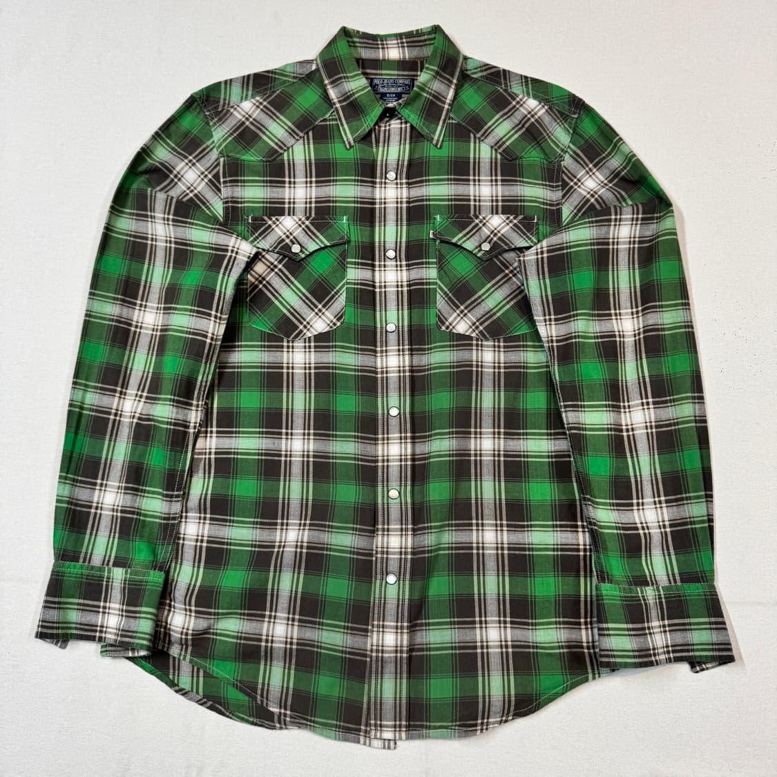 S) 폴로 랄프로렌 진스 그린 체크 웨스턴 셔츠 상품이미지1