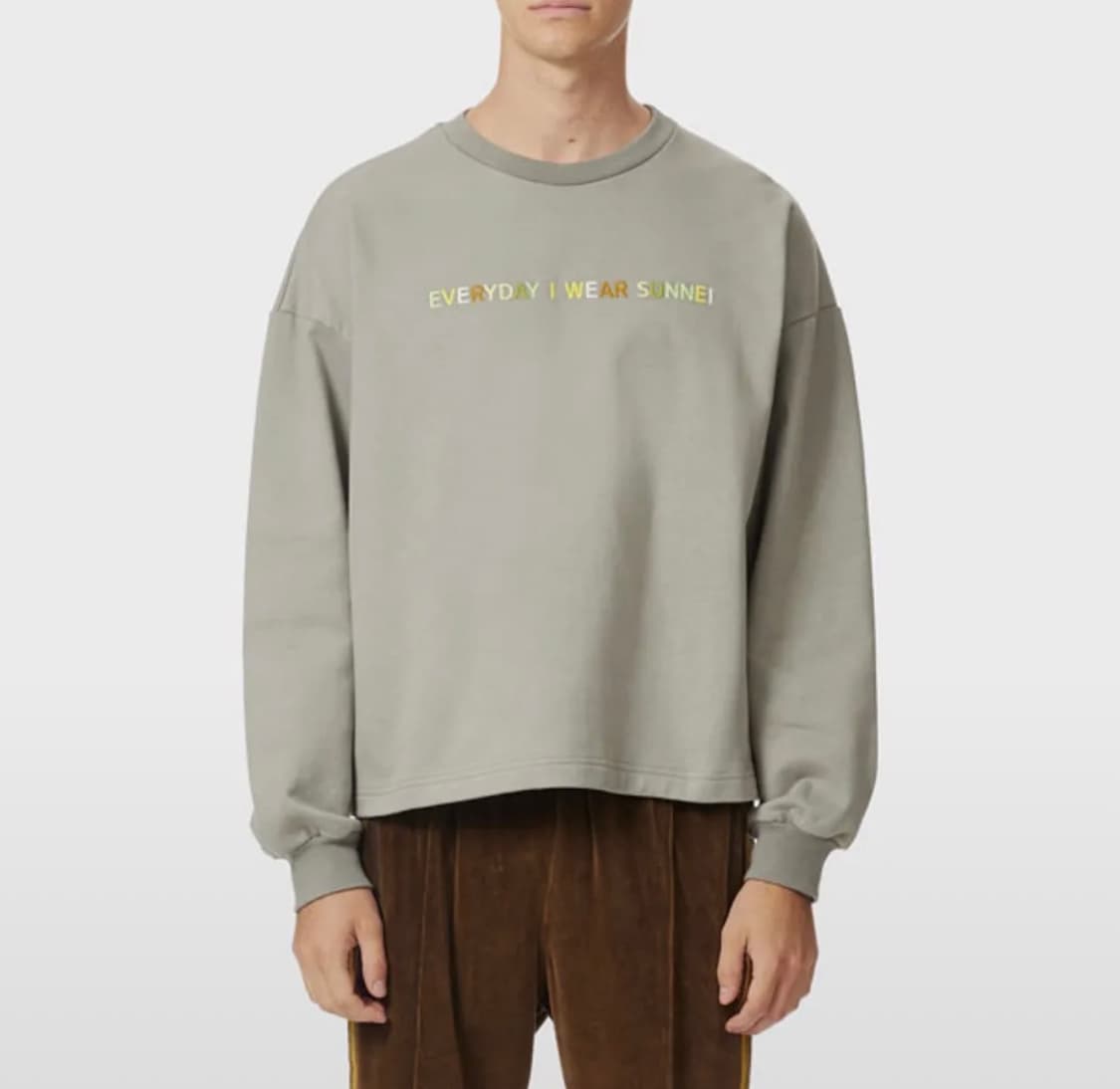 써네이 자수 오버사이즈 맨투맨 (XL) 상품이미지1