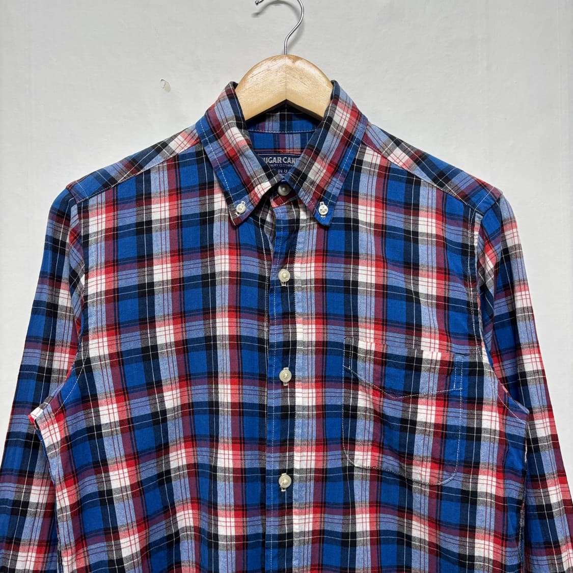 슈가케인 블루 체크셔츠 상품이미지2